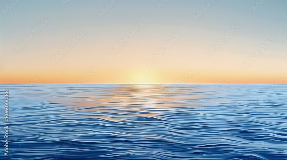 Obraz premium Tranquil Ocean Sunset