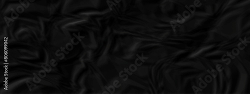 Dark black crumple paper wrinkled poster template ,blank glued creased paper texture background. black paper crumpled backdrop background. used for cardboard.	
