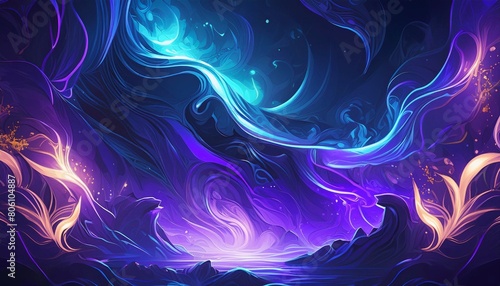 abstract background with waves, illustration, fantasy 