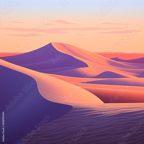 a tranquil desert at twilight