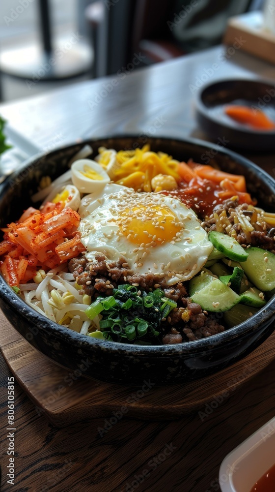A delicious and nutritious Korean dish called Bibimbap A delicious and nutritious Korean dish called Bibimbap