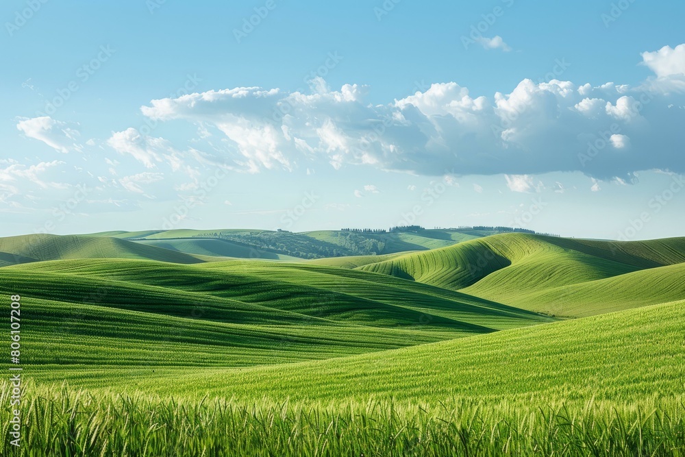 Green rolling hills of Tuscany, Italy Green rolling hills of Tuscany, Italy