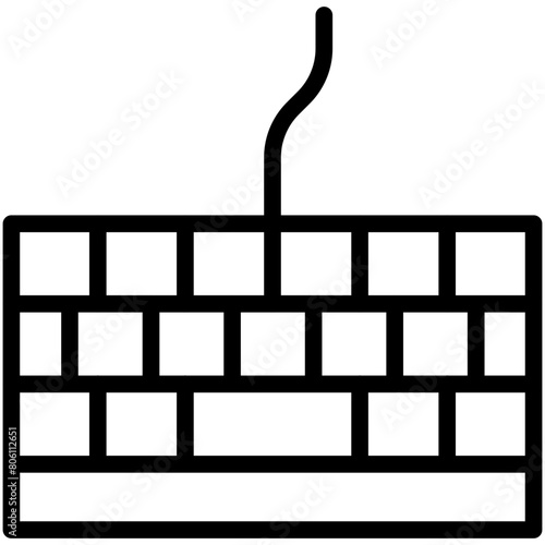 keyboard line icon