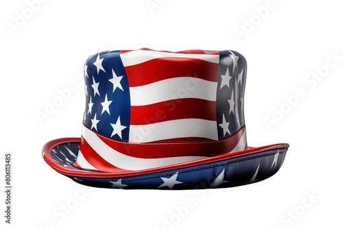 Red, white and blue top hat for the 4th of July.