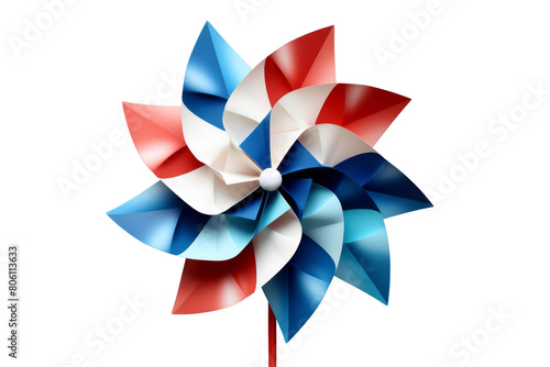 Red white and blue pinwheel toy. photo