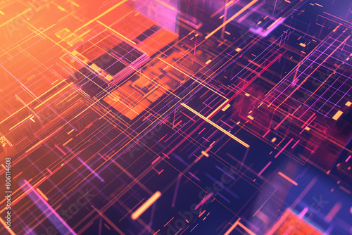 Wallpaper Mural complexity of fintech through a CGI labyrinth of intertwined data lines and algorithms Torontodigital.ca