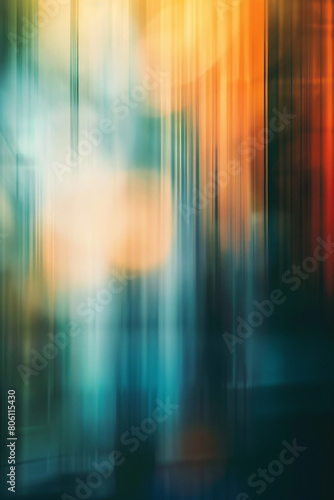 Abstract composition with layered gradient blends  creating a sense of depth and movement in a vertically blurred background. A blurry blue and green background. Abstract art with smooth gradients.