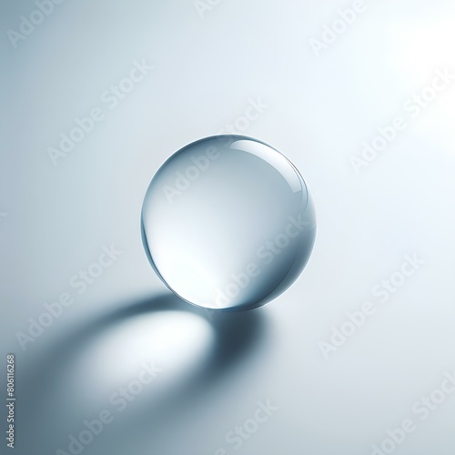 Glass Sphere isolated on white © abdel moumen rahal