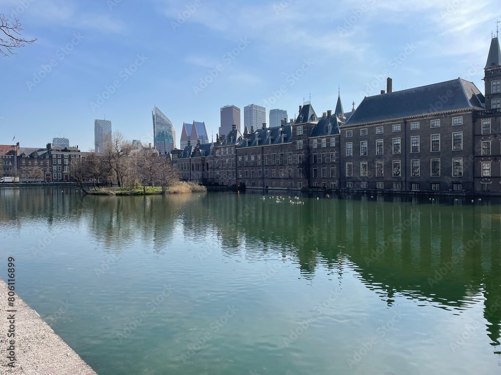 Obraz premium The Hague - Binnenhof with Skyline