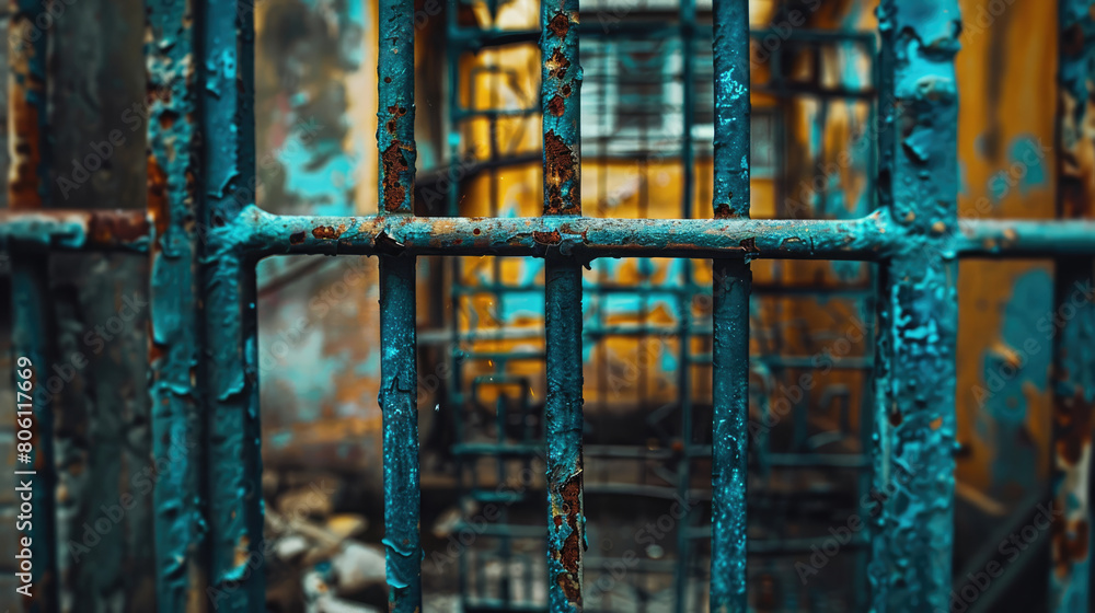 Background with rusty grid. Construction and industrial theme.