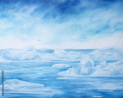 arctic exploration, icy arctic landscape © Jeannaa