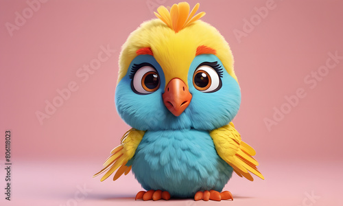 Cute fluffy and chubby Parrot