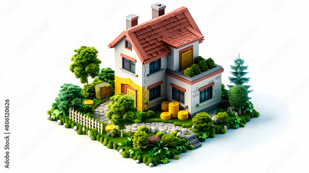 3D Cartoon Style Icon: Financial Investment Symbol for Investment Strategies and Financial Planning 3D Cartoon Style Icon: Financial Investment Symbol for Investment Strategies and Financial Planning