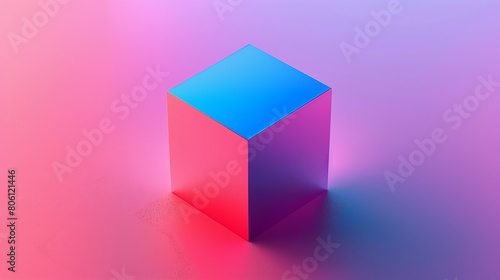colorful 3d box. packaging gift box - 3d mock up.