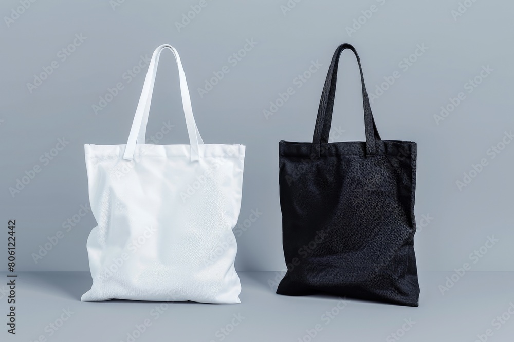 Blank white eco-friendly tote bag mockup with shadow.. Beautiful simple AI generated image in 4K, unique. Blank white eco-friendly tote bag mockup with shadow.. Beautiful simple AI generated image in 4K, unique.