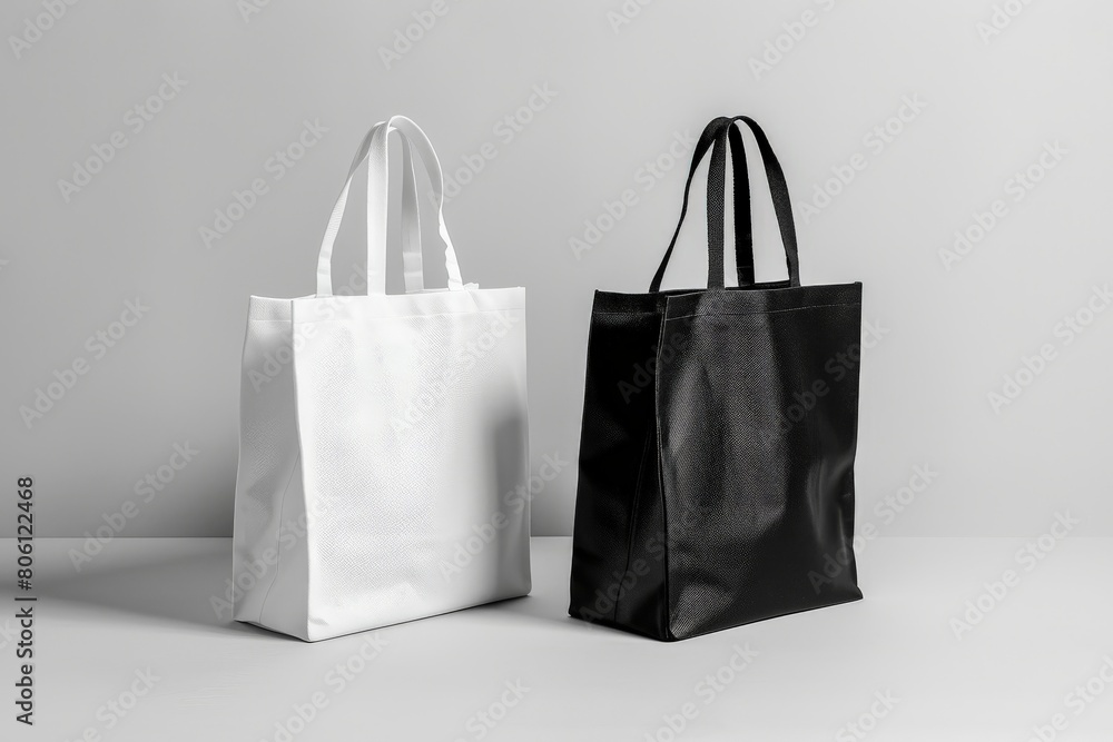Clean and Simple White Tote Bag Mockup for Advertising and Branding - Perfect for Carrying Clothes and More on a Grey Background. Beautiful simple AI generated image in 4K, unique. Clean and Simple White Tote Bag Mockup for Advertising and Branding - Perfect for Carrying Clothes and More on a Grey Background. Beautiful simple AI generated image in 4K, unique.