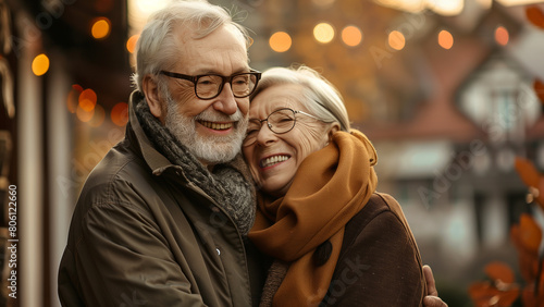 a happy old couple