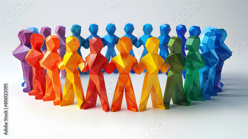 3D Cartoon Icon of Teamwork and Unity for Collaboration and Solidarity Among Team Members