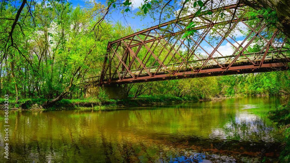 Historical railroad bridge over Big Sioux River converted into ...