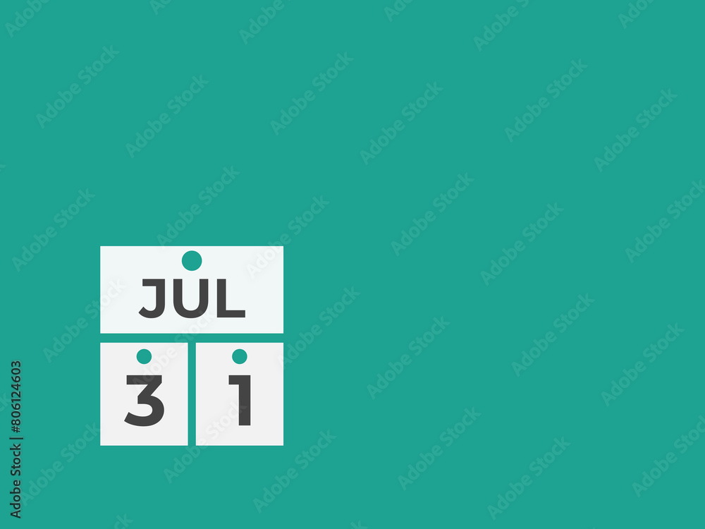July 31 calendar reminder. 31 July daily calendar icon template. Calendar 31 July icon Design template. Vector illustration
July 31 calendar reminder. 31 July daily calendar icon template. Calendar 31 July icon Design template. Vector illustration