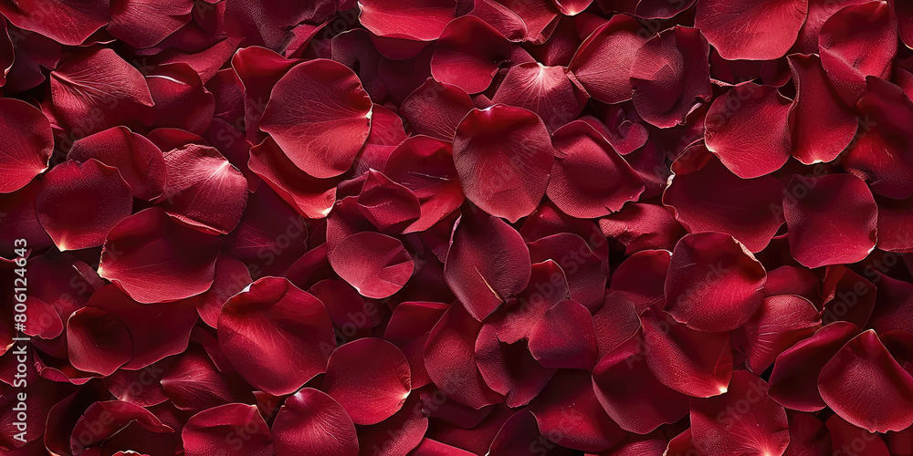 Minimal style background with red rose petals, copy space. Background template for romantic postcard, banner, invitation. Minimal style background with red rose petals, copy space. Background template for romantic postcard, banner, invitation.