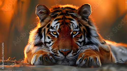 Best wild life pictures in sawat with sunrise 3d render High quality photo photo