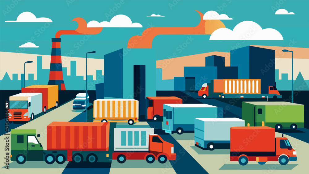 The factorys loading dock a bustling hub of activity as trucks come and go transporting fear to every corner of the world.. The factorys loading dock a bustling hub of activity as trucks come and go transporting fear to every corner of the world..
