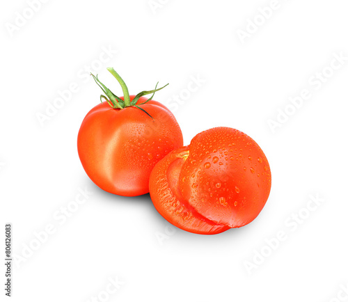two red tomatoes side by side