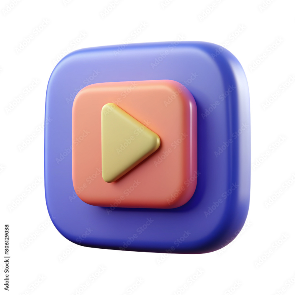 movie play video icon vector design 3D icon movie play video icon vector design 3D icon