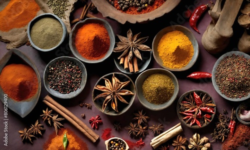 Fragrant and spicy spices, generative AI 