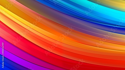 Abstract rainbow background with rounded diagonal stripes