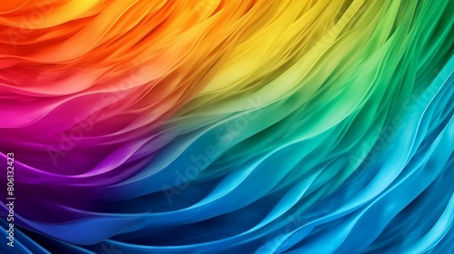 Abstract rainbow colored waves background photo
