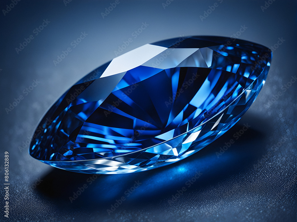 Oceanic Majesty: Deep Blue Sapphire Shimmers with Captivating Mystery. Luxurious Gem. generative AI Oceanic Majesty: Deep Blue Sapphire Shimmers with Captivating Mystery. Luxurious Gem. generative AI