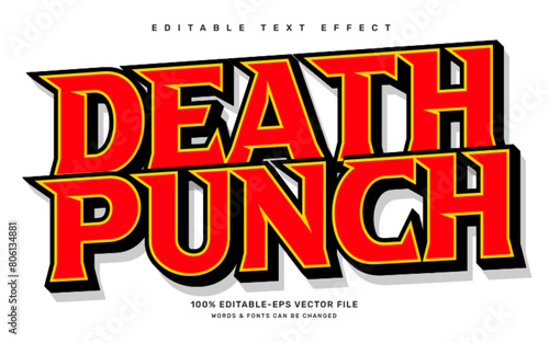 Death punch editable text effect template