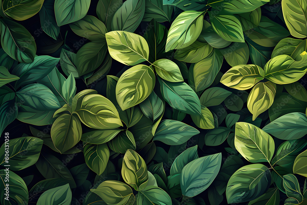 Collection of tropical leaves,foliage plant in blue color with space background Collection of tropical leaves,foliage plant in blue color with space background