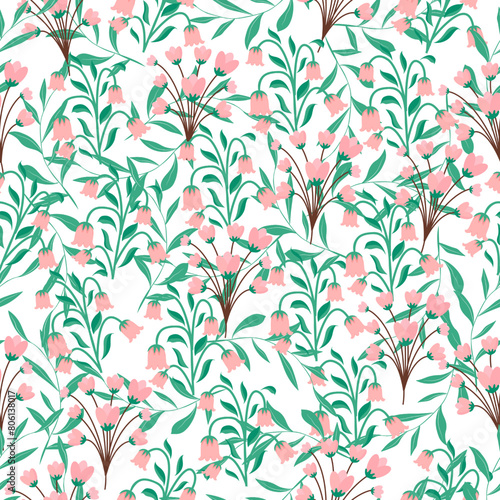 Flower seamless pattern.sweet floral pattern.Flower background design for fabric, clothing, cover book, kids.Floral season pattern design.blooming  pattern