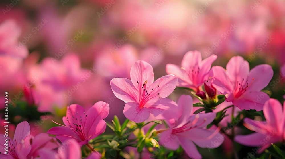 beautiful pink flowers showing the beauty of spring.