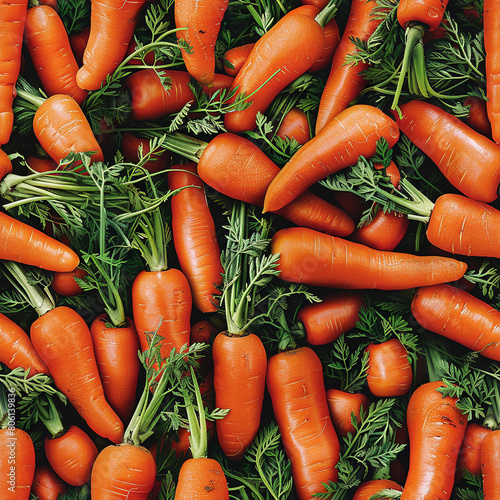 Hyper Realistic Carrot Pattern Graphic, Seamless Pattern photo