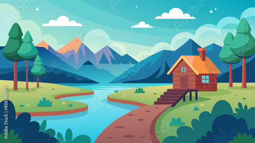 Just beyond the cottage a meandering path leads to a sparkling lake where a rickety wooden dock beckons for a lazy afternoon of fishing and.