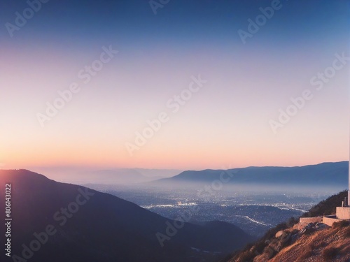 sunset in the mountains