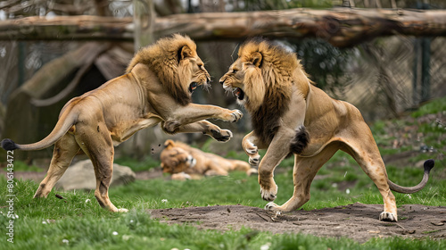 Lion's having fun, playing outside © Iggy