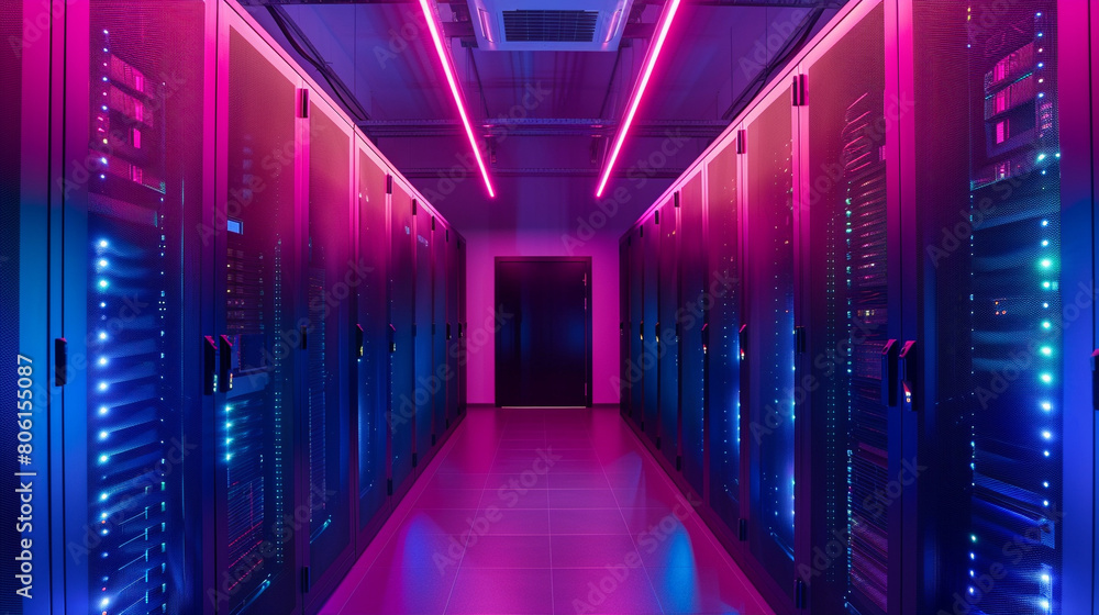 The gentle hum of a supercomputer processing vast amounts of data, The gentle hum of a supercomputer processing vast amounts of data,