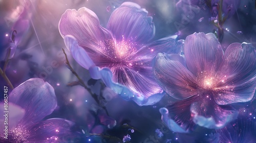 crystals flowers background with gilts of the lights  photo