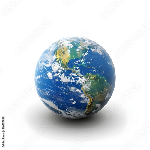 Earth Globe 3D Render Realistic Geography Ocean Continents