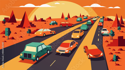 Cars abandoned in the middle of the road as their drivers join the masses in a stampede towards safety..