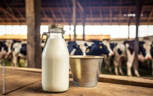 Fresh Milk on a Farm