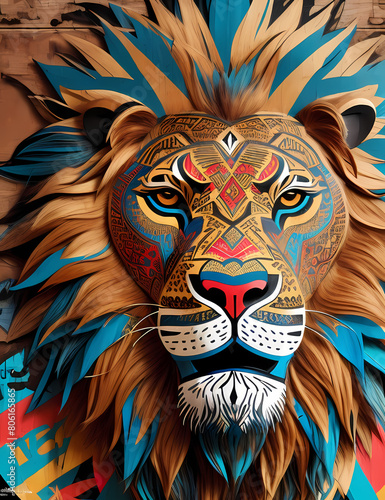 tiger, head, vector, lion, animal, wild, wood, totem, cat, tattoo, illustration, mascot, wildlife, face, mammal, feline, cartoon, predator, nature, power, animals, silhouette, logo, symbol, art, carni