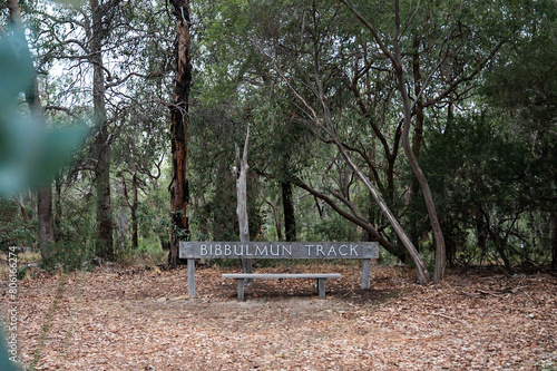 Sign for the northen terminus of the Bibbulmun Track in Perth, Western Australia