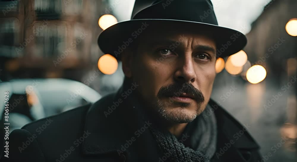 Detective man with hat. Detective man with hat.