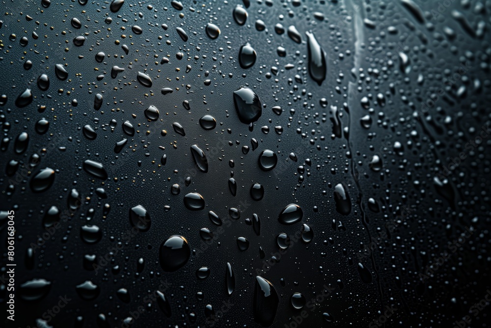 Water droplets on black background. Water droplets on black background.